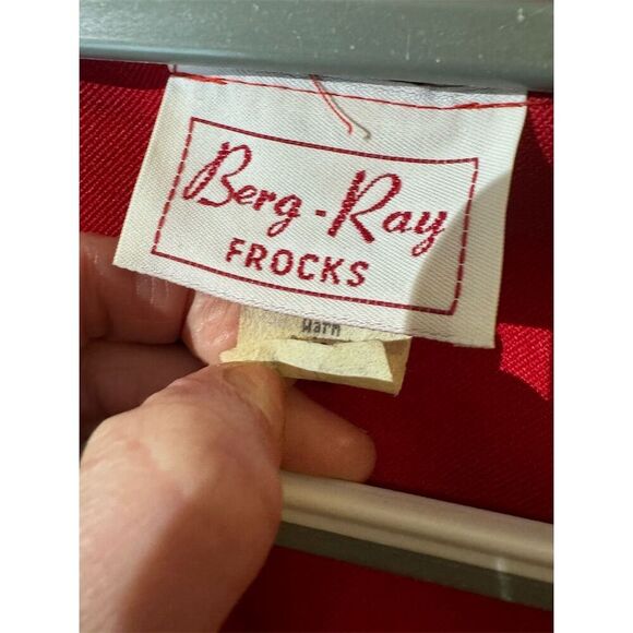 VTG Berg-Ray Frocks Red Double Breasted Blazer 14 80s Power Dressing Made in USA - Picture 8 of 12